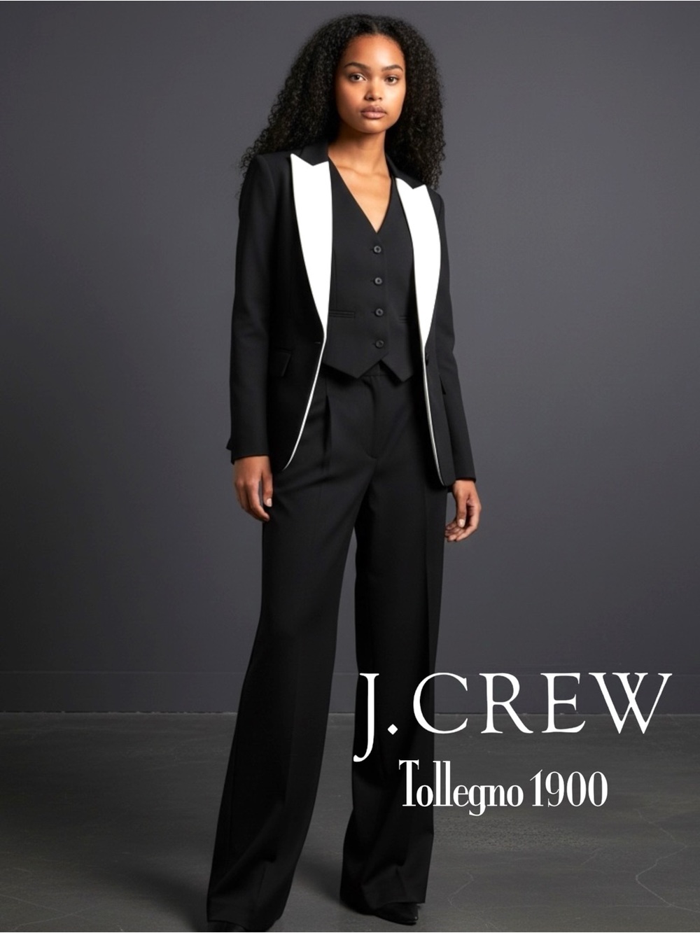 J.CREW COLLECTION Italian Wool Tuxedo Women’s Size 4 Tollegno 1900 3-Piece Set